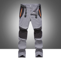 Pantalon long extensible à séchage rapide, grande taille, décontracté, respirant, coupe droite, pour l'extérieur, taille haute