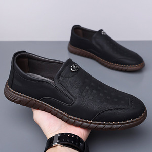 รองเท้าโลฟเฟอร์หนังลำลองผู้ชาย ระบายอากาศได้ดี พื้นยาง ส้นเตี้ย ไซส์ 47 48 ผลิตที่เวินโจว - Product Image 2