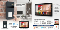 Hiwink HW-FV5208-4 Estación de Videoportero IP 2K con Reconocimiento Facial y de Palma de la Mano, 4 Botones, PoE, IP65, Función de Desbloqueo Múltiple