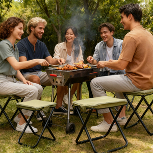 Taburete Plegable Multiusos Ligero, Bolsa de Transporte, Tela Oxford 600D, Tubo de Acero al Carbono, Plegable, Portátil, para Uso en Exteriores, Playa - Product Image 6