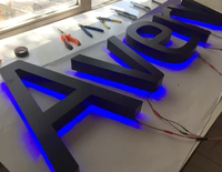 Letras de Canal 3D de Acrílico Brillante con Retroiluminación Blanca, Letrero LED Personalizado, Resistente al Agua para Exteriores, Venta Caliente de Fábrica