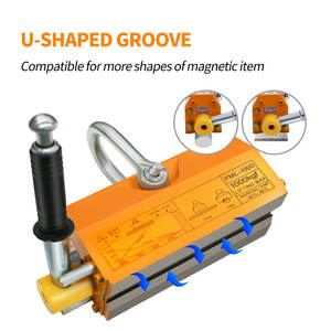 Lève-charge magnétique permanent, capacité de levage de 2200 lb, aimant de levage avec système de déverrouillage, utilisé dans les grues d'atelier pour le levage de plaques d'acier - Product Image 4