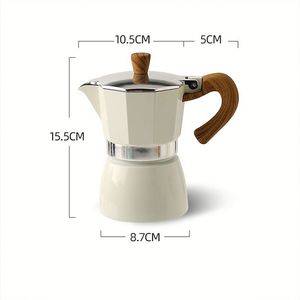 Cafetière à poignée en bois de bonne qualité, portable, pour cuisinière, style vintage, pour camping en extérieur - Product Image 3