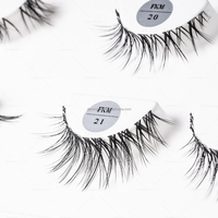 Fabrication de cils Private Label Cluster Strip Faux cils Emballage personnalisé Faux cils en vison 3D