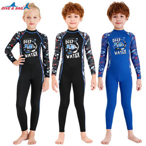 Rash Guard Para Ninos Traje De Bano Para Ninos Bebe Ninos <span class=keywords><strong>Manga</strong></span> Larga Cremallera Trasera Traje De Surf Traje De Buceo Ninas - Product Image 1