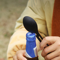 Hongrui vente acier inoxydable Spork Multitool Design moderne cuillère couteau fourchette tous les jours transporter survie Camping randonnée Bushcraft