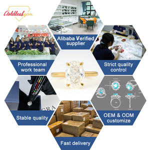 เครื่องประดับทองคำเปลว แหวนเพชรทรงรี 1-3 กะรัต DEF VVS VS เพชรเลี้ยงในห้องปฏิบัติการ ทองคำ 14K/18K สีเหลืองทอง สำหรับงานแต่งงานและงานปาร์ตี้ - Product Image 6