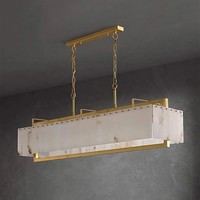 Lustre en laiton de luxe Alabaster, design moderne, suspension perforée, éclairage suspendu, culot E12, LED 3000K blanc chaud, 50000 heures