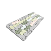 Clavier sans fil rechargeable avec touches hexagonales miniatures pour ordinateur portable et tablette, touches à ciseaux