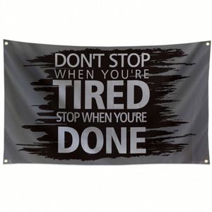Don't Stop When You're Tired Flag 3x5 ft for Room College Dorm <b>Bedroom</b> Living Room Wall Tapestry Decor - Product Image 1