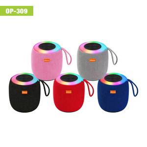 Servicio OEM ODM, Altavoz BT Portátil Mini OP-309 con Luz LED RGB, BT 5.4, Caja de Sonido de Malla de Tela, Supergraves - Product Image 5