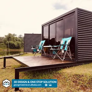 Foldable 20ft Garden Hotel Mobile House Wooden Studio Flat Packaging Container Coffee House