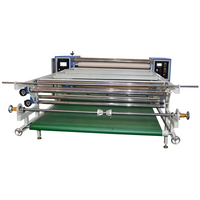 Máquina de prensado térmico automática de 190 cm de ancho con calandra y calentamiento de tambor de aceite para sublimación de rollos textiles, nueva condición