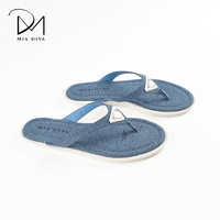 MIA DIVA Tongs et sandales décontractées sportives pour femmes avec logo triangulaire - Confort printemps-été