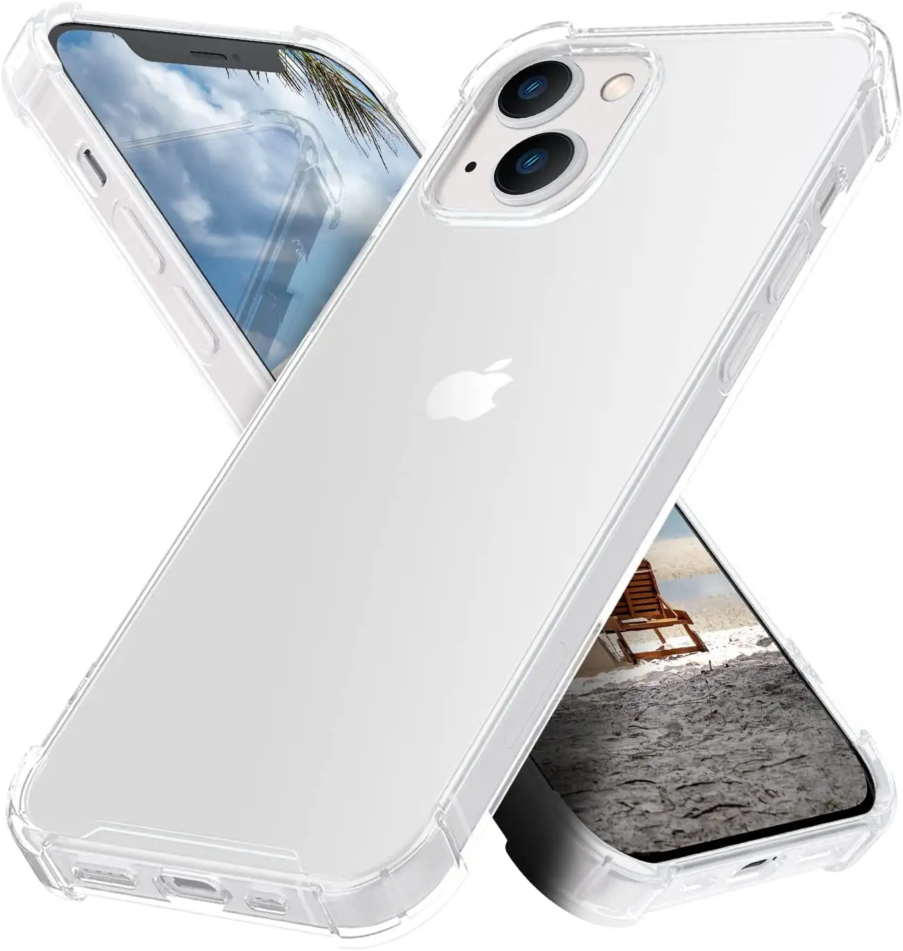Case for iPhone 13 with 4 Corners Shockproof Protection Clear iphone 13 Case