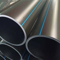 Tuyau en PEHD PE100 durable de grand diamètre pour l'alimentation en eau et les projets de pipelines, résistant à la corrosion et à haute pression