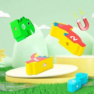 ของขวัญวันเกิดสำหรับเด็กวัยเตาะแตะ เกมฝึกสมดุลแบบมอนเตสซอรี่ ของเล่นไดโนเสาร์ไม้สำหรับเด็ก - Product Image 3
