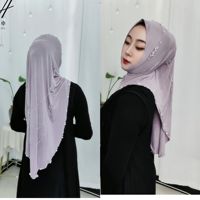 Foulard en strass, chapeau arabe respirant à bord en éponge, foulard en soie léger pour femmes du Moyen-Orient et de Malaisie, voile, châle