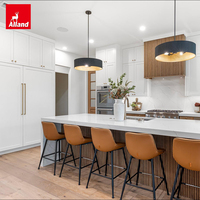 Ensemble de meubles de cuisine complet Allandgroup, armoires Shaker, rénovation haut de gamme, meilleures idées de design de cuisine avec plan de travail en quartz