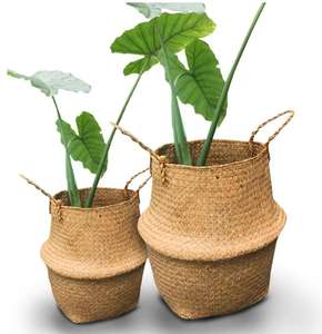 Macetas Plegables Multifuncionales Portátiles AAA99 para Plantas y Flores, Hechas a Mano, de Paja, para Almacenamiento - Product Image 4