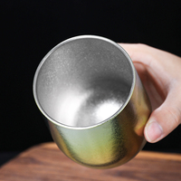 Cangkir minum Ultralight dinding ganda terisolasi cangkir air cangkir teh Mug luar ruangan berkemah mendaki Backpacking kantor rumah