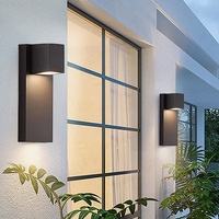 Lampe murale LED extérieure moderne en acier inoxydable, étanche, pour couloir, allée, cour, entrée, simple, 3000K, lumière chaude