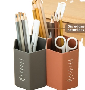 Porte-stylos de bureau personnalisable en plastique, format simple, multi-compartiments, pour étudiants, marque Deli - Product Image 4