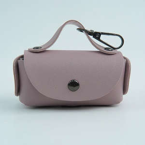 Pochette distributrice de sacs à déjections canines en cuir PU tendance, portable, pour les promenades en extérieur - Product Image 5