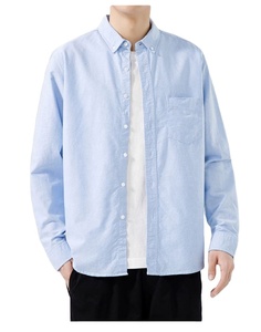 <strong>Mens</strong> Oxford Shirt <strong>Long</strong> Sleeve <strong>for</strong> Spring and Autumn Business Casual Workwear Style Loose <strong>Coat</strong> - Product Image 3