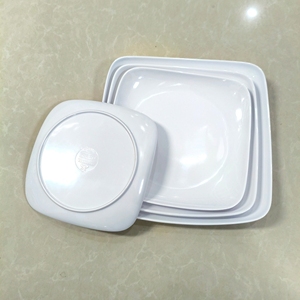 จานเมลามีนสำหรับร้านอาหารทรงสี่เหลี่ยมสีสันสดใส6.5/7.5/<span class=keywords><strong>8.5</strong></span>/9.5นิ้วทนทานไม่แตกหักเป็นมิตรกับสิ่งแวดล้อม - Product Image 6