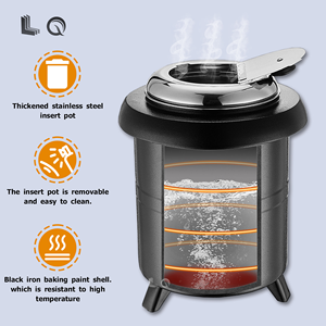 Équipement de restauration commerciale de luxe, marmite électrique en acier inoxydable 10L/13L, conservation de la chaleur, grande capacité, buffet, hôtel - Product Image 3