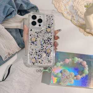 Coques de téléphone 3-en-1 à paillettes florales en gros pour <span class=keywords><strong>iPhone</strong></span> 16 Pro 15 14 Pro Max <span class=keywords><strong>13</strong></span> 12 11 avec lanière, étuis 360 Fundas De Celular - Product Image 1