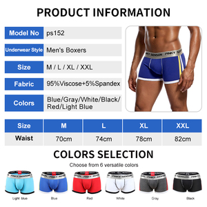 Sous-vêtements personnalisés avec logo, caleçons de soutien scrotal pour homme, boxers, sous-vêtements venreux, 95% viscose, <span class=keywords><strong>5</strong></span>% élasthanne, caleçons boxer à poche, sous-vêtements - Product Image 3