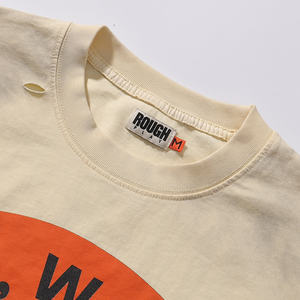 เสื้อยืดผู้ชายคุณภาพสูง ผ้าคอตตอน 100% เนื้อหนา แบรนด์ไฮสตรีท แขนสั้น สำหรับผู้ชาย - Product Image 4