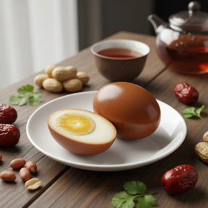 ביצים מבושלות בטעם תבלינים אסייתיים ג'יניי 40 גרם מוכנות לאכילה |   ביצת חטיף גדולה |   מנה צדדית בטעם סיני, חיי מדף 12 חודשים - Product Image 4