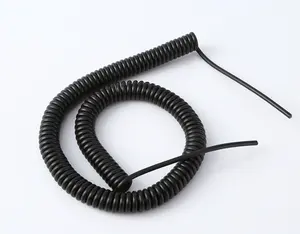 Factory supply 2 3 4 5 core PU PE TPE insulation sheath 0.25mm 0.75mm spiral cable For industrial