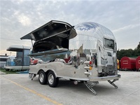 Nouveau Camion de Restauration Mobile Commercial en Acier Inoxydable pour Bar, Fêtes, Café, Glaces et Petites Gourmandises, avec Cuisine Complète