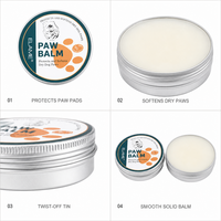 Baume hydratant pour pattes d'animaux, pour chiens et chats, ingrédients naturels, protège, répare, apaise les pattes sèches et gercées
