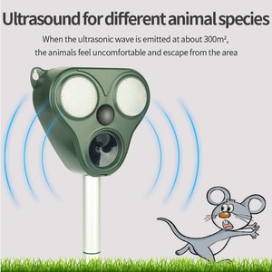 Farm Solar Ultrasonic <strong>Repellent</strong> Deterrent Animal Repeller Animal <strong>Bird</strong> <strong>Bird</strong> Dog Cat Deer Raccoon <strong>Flash</strong> Light Repel Tool <strong>Machine</strong> - Product Image 3