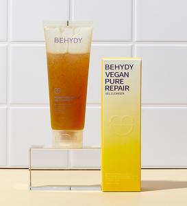 เจลล้างหน้าวีแกน BEHYDY 2-in-1 สำหรับรักษาสิว ล้างเครื่องสำอางกันน้ำ ทำความสะอาดรูขุมขนอย่างล้ำลึก ผสมสารสกัดจากลูกพลัมและลูกแพร์ - Product Image 2