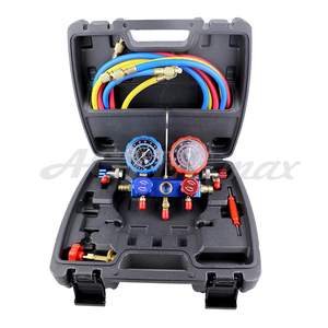 ACTECmax Air Conditioning Tool Kit R134a Manifold Gauge Set AC.137.050 Car AC Tools 70cm 600-3000psi in Plastic box