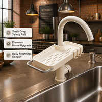 Support de rangement pour robinet de salle de bain Placid, organisateur d'évier de cuisine pour savon et éponge