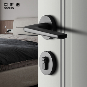 มืออาชีพการออกแบบที่ทันสมัยโลหะผสมสังกะสีคันโยกประเภทล็อคประตูและชุดมือจับสําหรับห้องนอนบ้านโรงแรม - Product Image 3