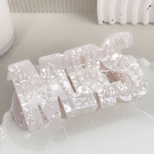 Park <span class=keywords><strong>Fei</strong></span> คลิปหนีบผมไข่มุกตัวอักษรพร้อมกิ๊บติดผมเพชรกิ๊บติดผมขนาดใหญ่กิ๊บติดผมรูปฉลามสำหรับผู้หญิง - Product Image 5