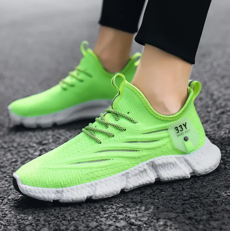 Factory top brand fashion sneakers green sports shoes durable men's running causal shoes sneakers trainers