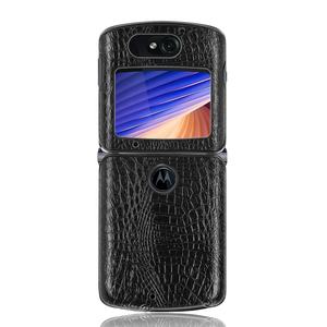 Funda Protectora Trasera de Cuero PU con Diseño de Piel de Cocodrilo para <span class=keywords><strong>Motorola</strong></span> Moto <span class=keywords><strong>Razr</strong></span> 5G <span class=keywords><strong>2020</strong></span> 6.2'', Fundas de Cuero PU, Carcasa Trasera Rígida Mate - Product Image 3
