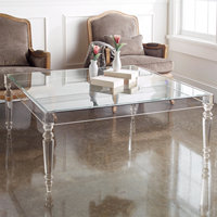 Table basse et mobilier de salle à manger en acrylique transparent, petit mobilier en perspex, table d'appoint en plastique