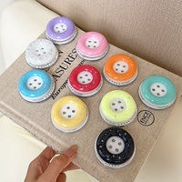 Pemegang Ponsel Gaya Korea 3D Warna Solid dengan Tombol Retractable, Dudukan Magnetik untuk Meja, Grosir Aksesoris Ponsel Wanita