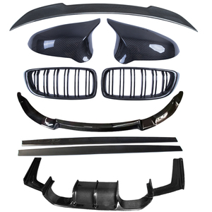 Kit de modification pour M4 F82 Style en fibre de carbone : Lame avant, Diffuseur arrière, Jupes latérales, Spoiler, Calandre avant - Product Image 6