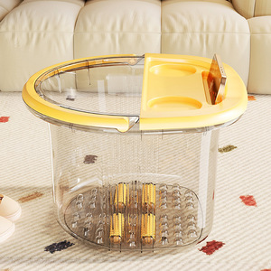 Foot Bath Tub Round PP Material Knee Length Home Use Insulated Basin With Phone Holder - Product Image 1